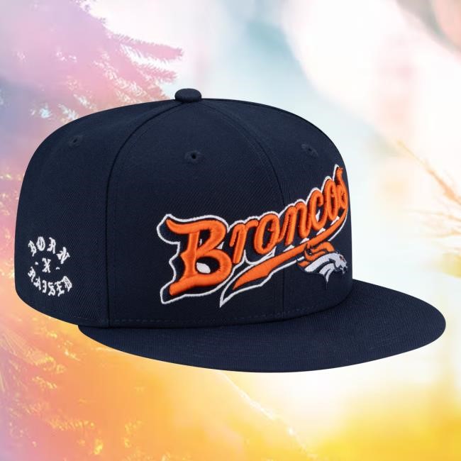 Men's Denver Broncos New Era Born x Raised Navy 59FIFTY Fitted Cap NFL Shop Store