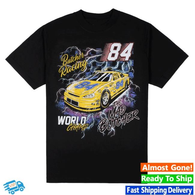 Butcher Racing Short Sleeve TShirt - Benny the Butcher Merch Store Shop