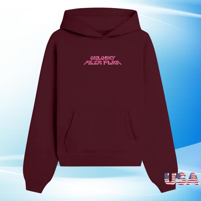 Official The Official Flim Flam Shop Merch Store – Flamingo Dice Pull Over Hoodie Maroon