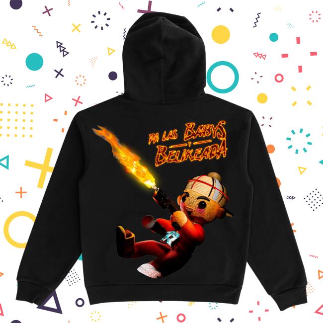 Official Fuerza Regida Clothing Merch Store Shop Fuerza Regida Chuyin - Pa Las Babys Y Belikeada - Black Crew neck Sweatshirt FuerzaRegida