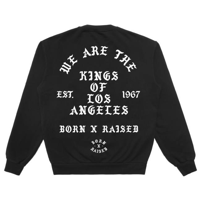 Official Born X Raised Merch Store Shop Born X Raised + Kings Memorial Sweaters: Black BornxRaised