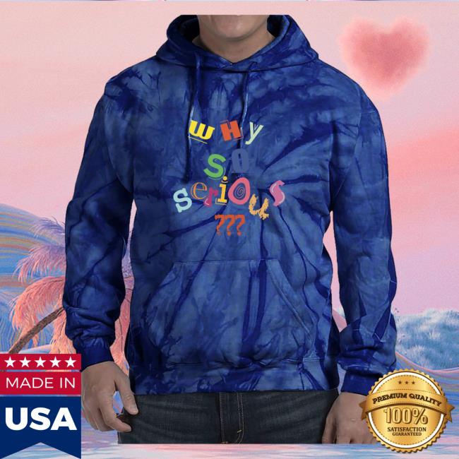 Official Tee Shirt Palace Why So Serious? Tie Dye Crewneck Navy Teeshirtpalace