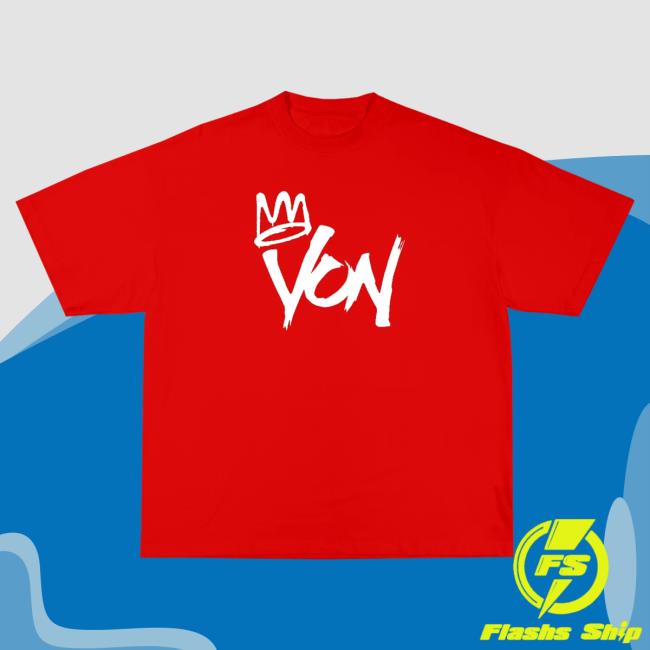Official Merch Bar Store King Von Von Popover Shirt Red MerchBar KingVon Apparel Clothing Shop
