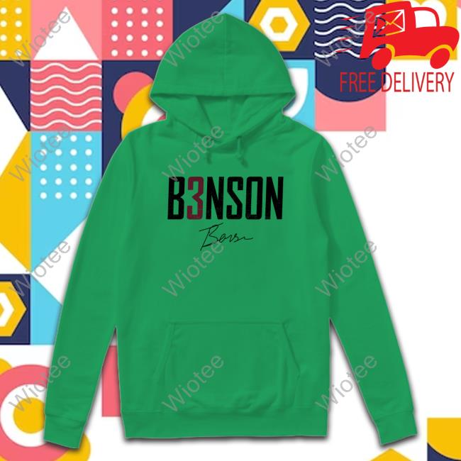 B3NSON Shirt Official Trey Benson College Name Number Black WHT Tee Shirt