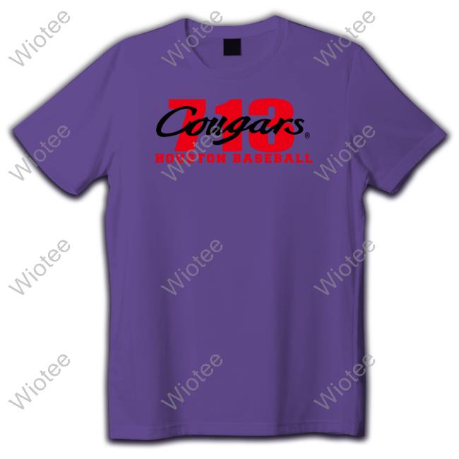 713 Cougars Houston Baseball T-Shirt Official 713 Cougars Houston Baseball Shirt