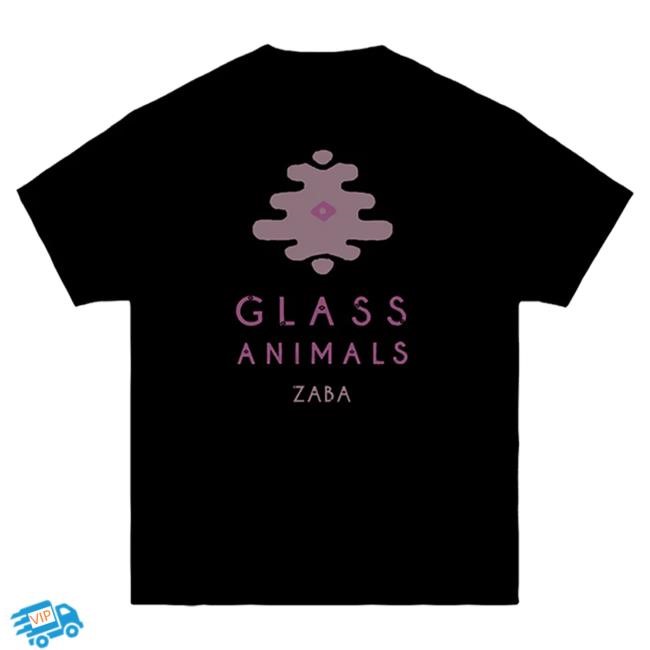 Official Glass Animals Merch Store Shop Glass Animals Black Zaba Logo T-Shirts GlassAnimals