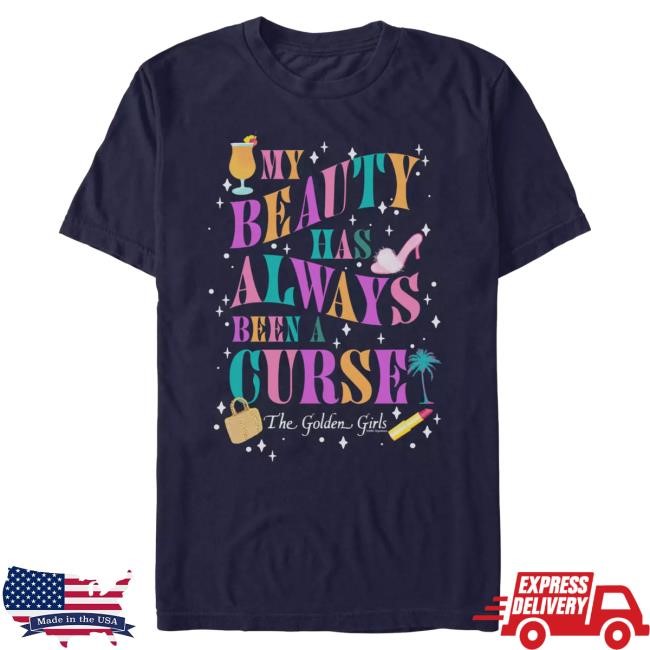 Official Disney Merch Store The Golden Girls ''My Beauty Has Always Been a Curse'' Black Hot Shirt for Adults