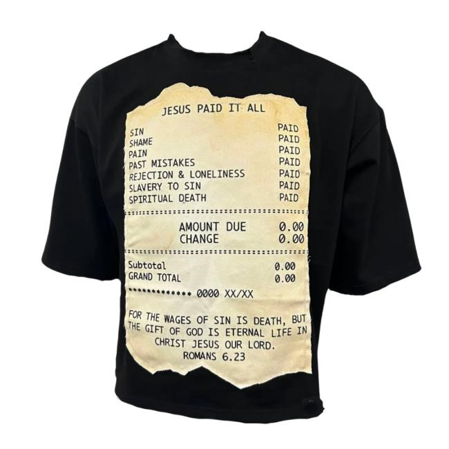 Peerless Prime "Debt Free" Receipt Destroyed Tee Shirt