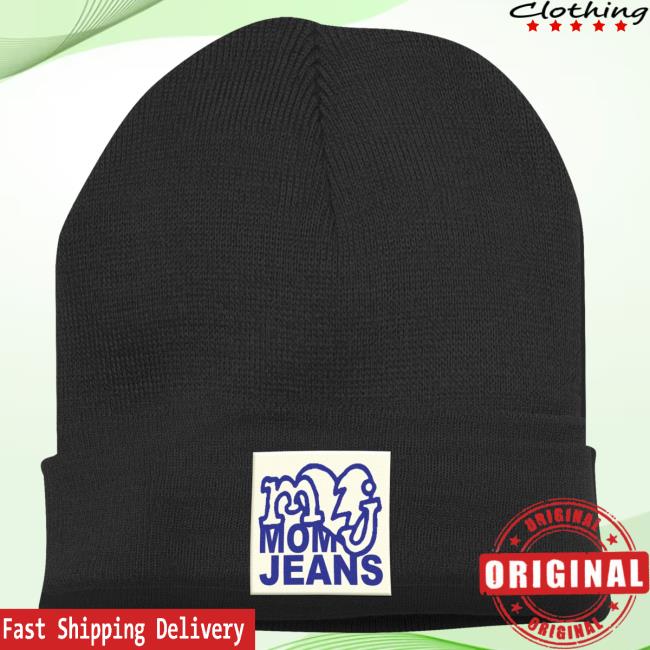 Official Mom Jeans Merch Store MJ PATCH BEANIE Cap Mom Jeans Apparel Shop
