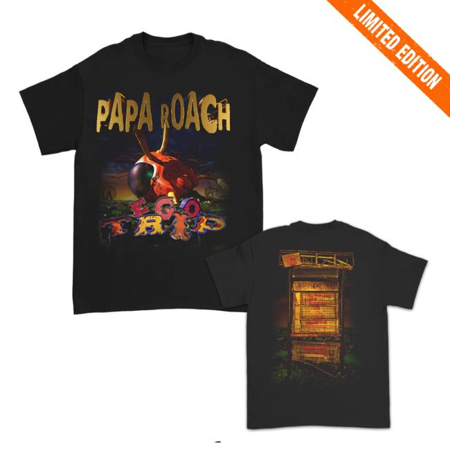 Official Papa Roach Ego Trip Album Cover T Shirt Black Paparoach