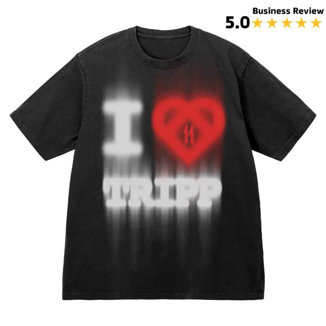 Official 1400 Club Trippie Redd Merch Store Trippie Redd I <3 Tripp Shirt 2024 Black Trippie Redd Apparel Clothing Shop TrippieRedd 1400Club