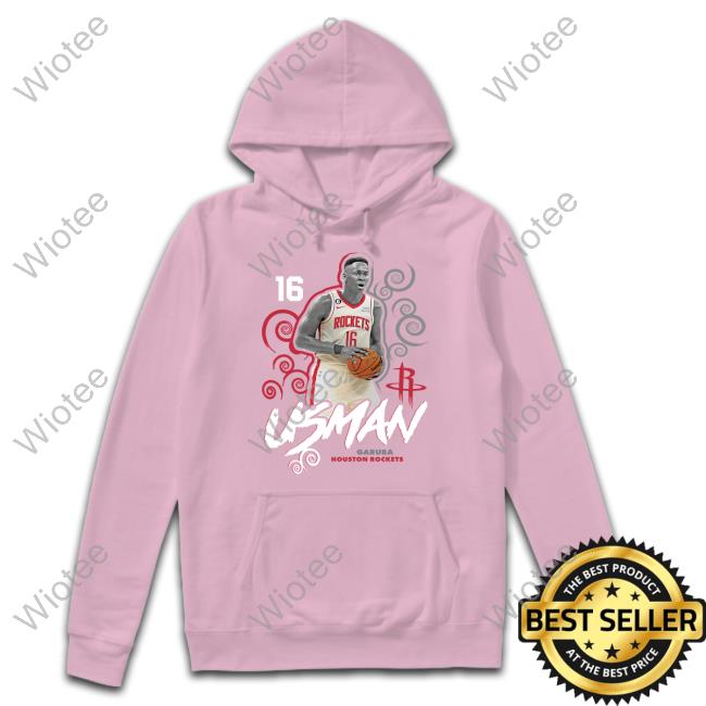 Usman Garuba Houston Rockets Player Name & Number Competitor T-Shirt Usman Garuba Houston Rockets Tee