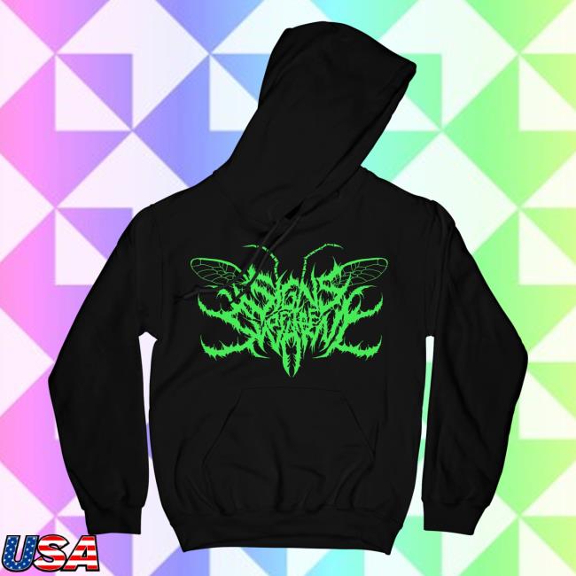Official Signs Of The Swarm Rising Merch Signs Of The Swarm - Green Insectum Crewneck Risingmerch