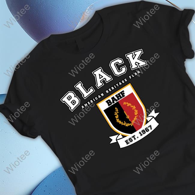 Varsity Black American Heritage Flag Tee Shirt