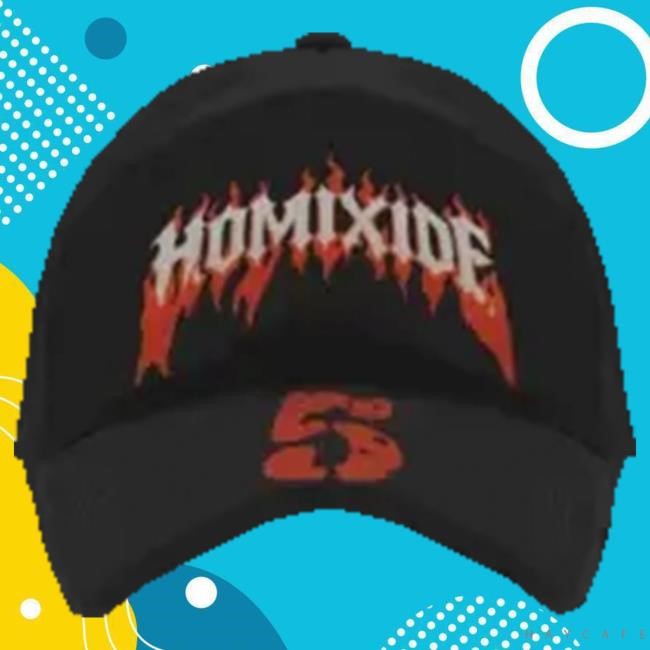 Official Homixide Gang Merch HL2 Black Flames Trucker Cap