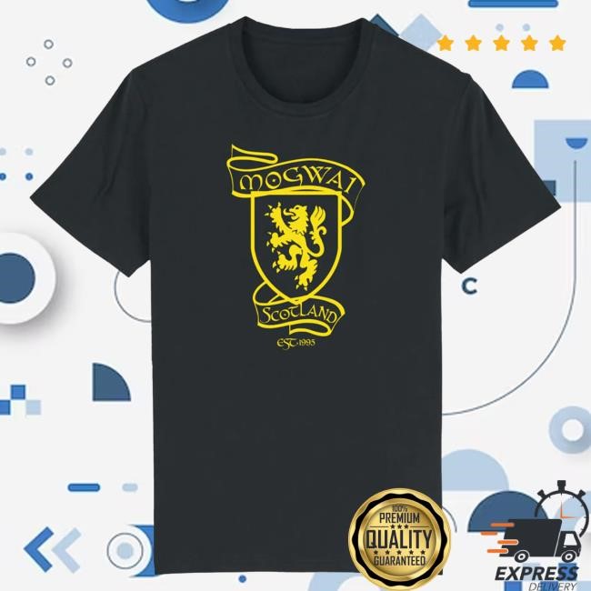 Mogwai Lion Rampant | Black T Shirt Official Mogwai Merch Mogwai Lion Rampant | Black New Shirt