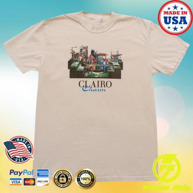 Official Clairo Merch Store Clairo Charm Stage T Shirt (Ivory)