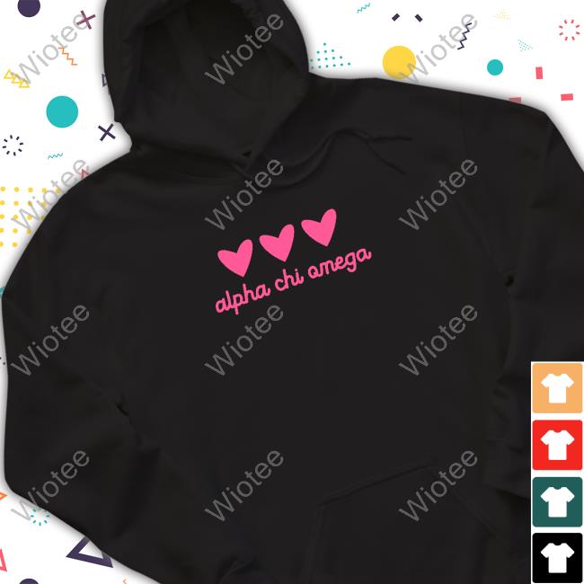 Official Alpha Chi Omega Pink Hearts T Shirts Official Alpha Chi Omega Shirts
