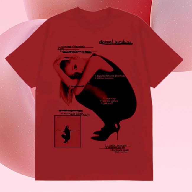 Official Ariana Grande Eternal Sunshine Tracklist New Shirt