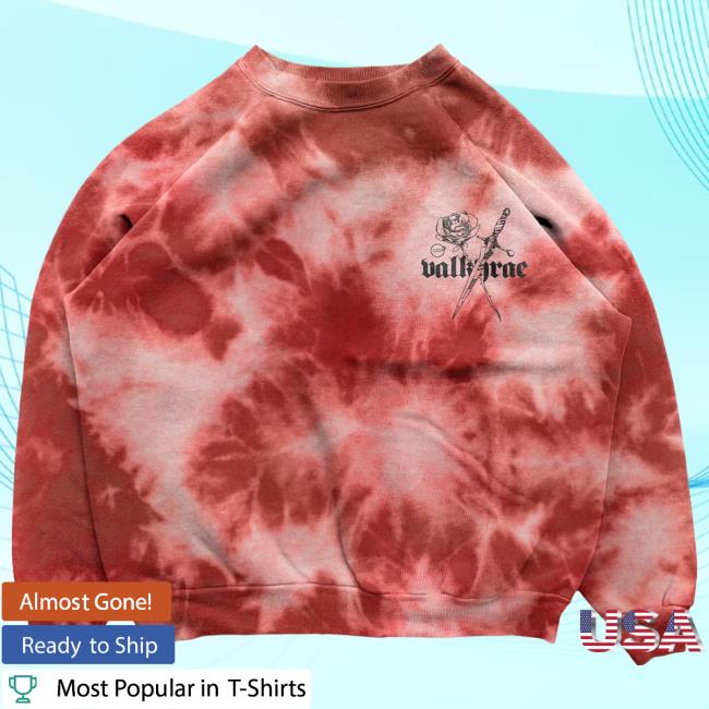Official Valkyrae Merch Radiant Tie Dye Popover Sweatshirt