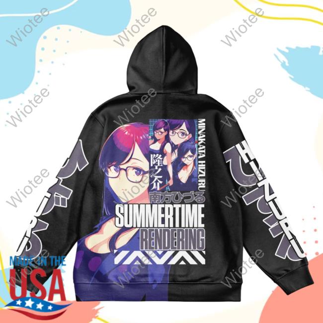 Official Anime Ape Clothing Minakata Hizuru Summer Time Rendering Streetwear Hooded Sweatshirt Animeape