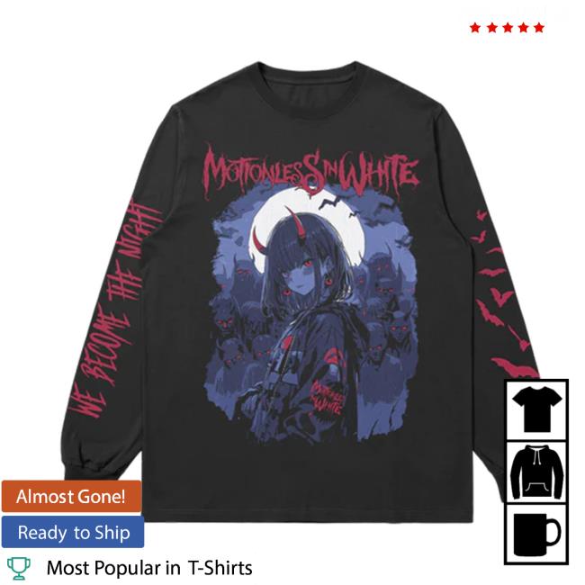 Official Motionless In White We Become The Night Crewneck Sweatshirt