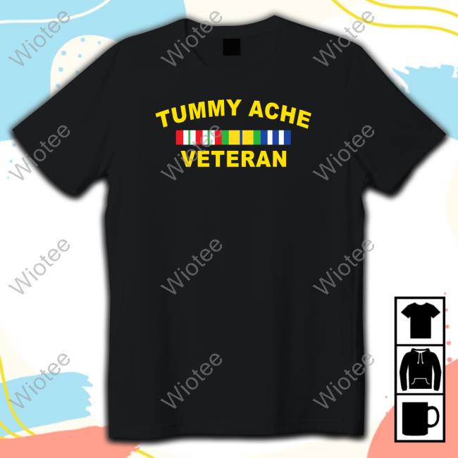 Official Shitheadsteve Merch Tummy Ache Veteran Shirts