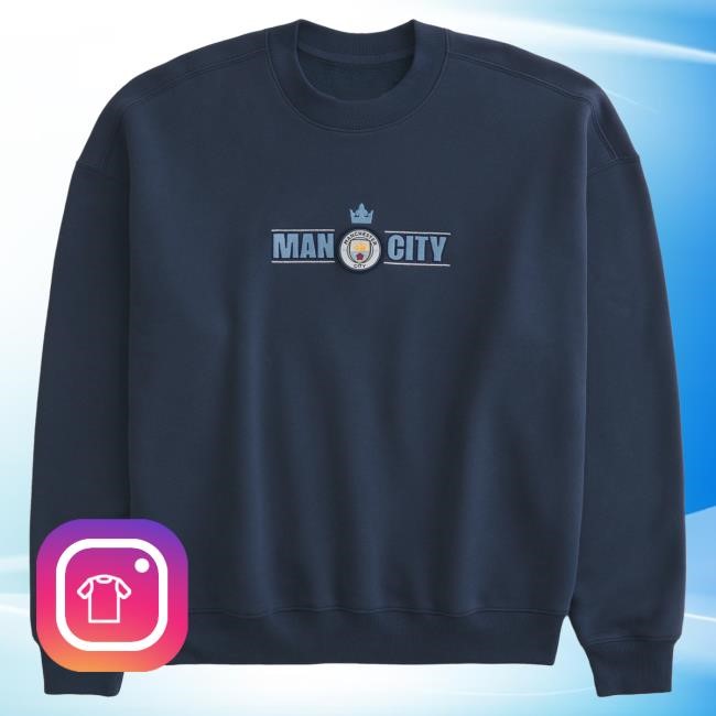 Official Hollister Clothing Boxy Manchester City FC Graphic Sweatshirts HollisterCo Official Hollister Apparel Boxy Manchester City FC Graphic Sweater HollisterCo