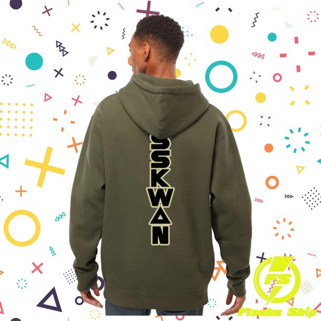 WAKAAN Sskwan Green Hoodie Sweatshirt WAKAAN Sskwan Green Pullover Hoodie