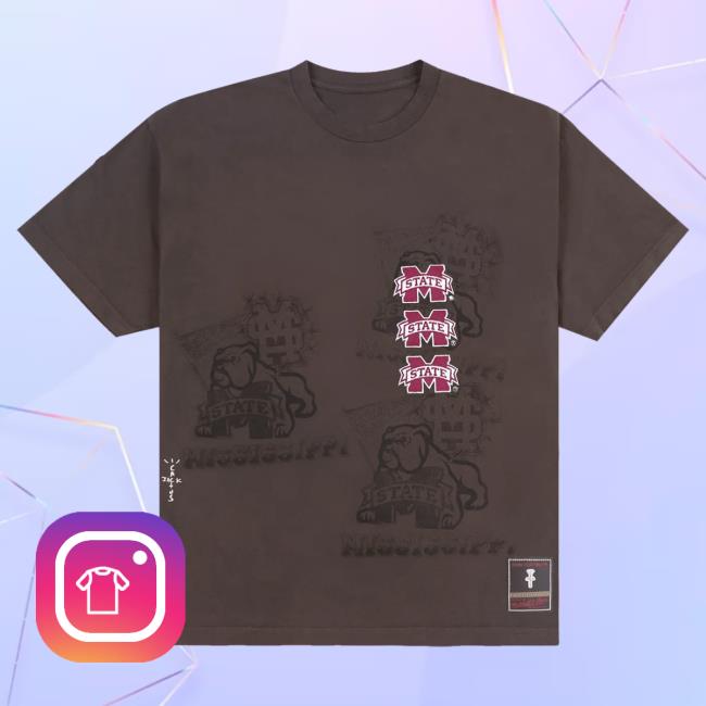 Official Travis Scott Utopia Merch Store CJ X M&N X MISSISSIPPI STATE UNIVERSITY SEAL Shirts Travis Scott Apparel Clothing TravisScott