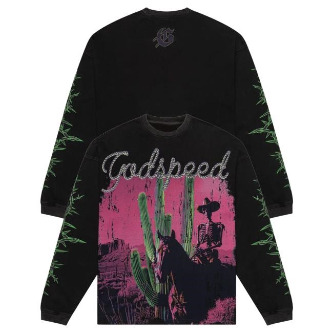 Official Godspeed New York Clothing Shop WestworldLong Sleeve T-Shirt (Black Wash)