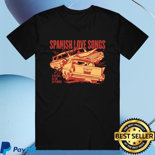 Spanish Love Songs Merch Car Crash Black T-Shirt