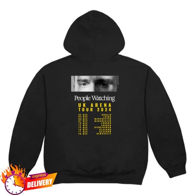 Official Sam Fender Shop Sam Fender UK Tour Dateback Black Hoodie