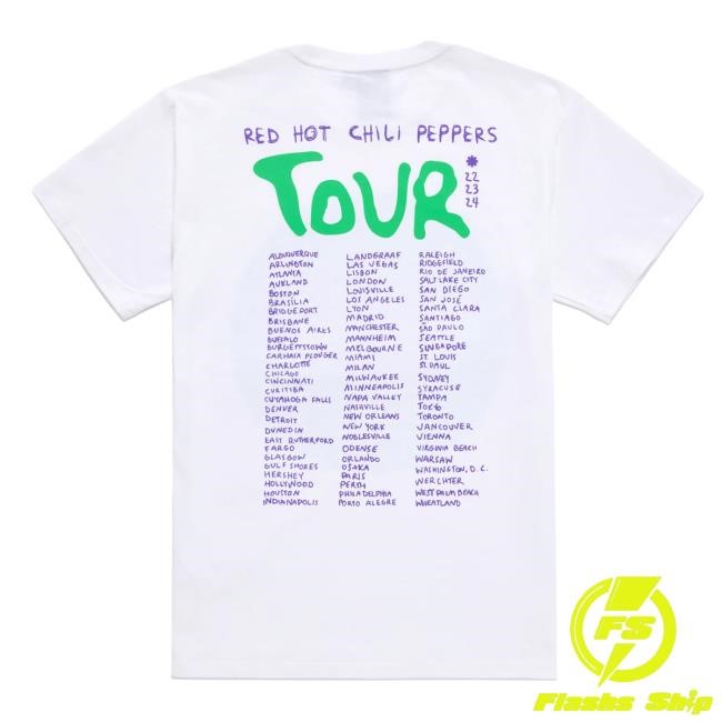 Classic Tour Long Sleeve Tee 2024 - Green/Purple - Red Hot Chili Peppers Classic Tour LS Tee 2024 - Green/Purple - Red Hot Chili Peppers