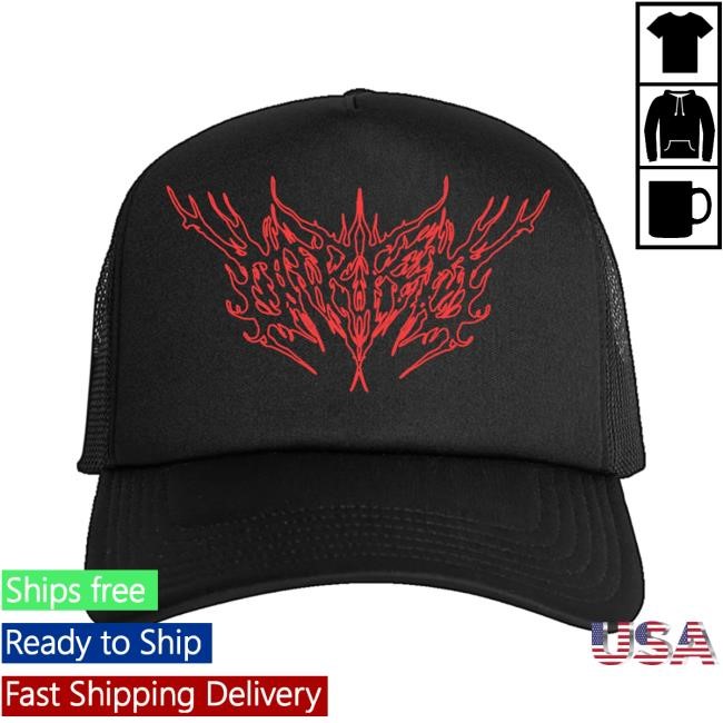 Raffle Entry Red OutLine Logo Trucker Cap Darko US Merch