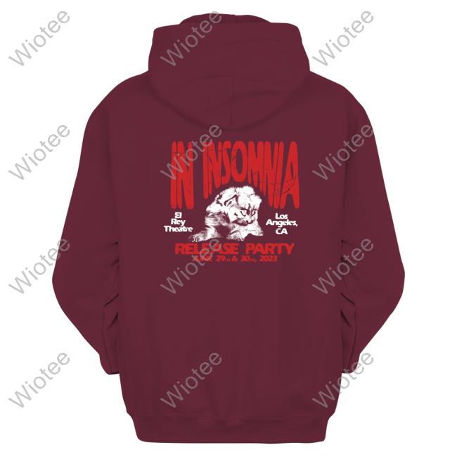 Official Eaj Park Merch Insomnia Release Party Cat T Shirts El Rey Theatre Los Angeles Ca Eaj Park Merch Insomnia Release Party Cat T Shirts