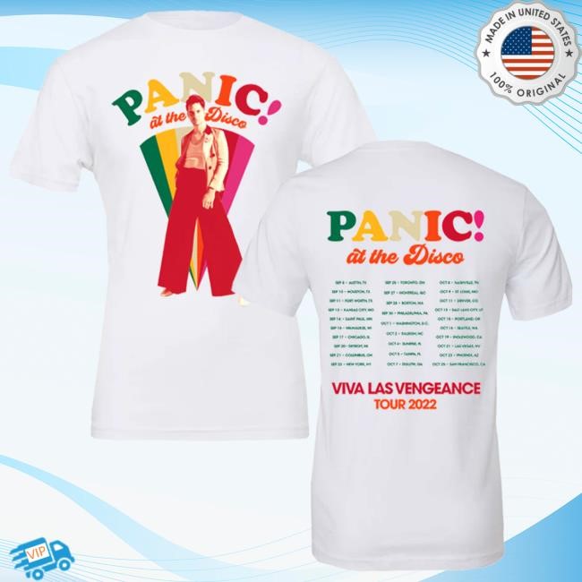 Official Panic! At The Disco Merch Store Color Wedge New Shirt Panic! At The Disco