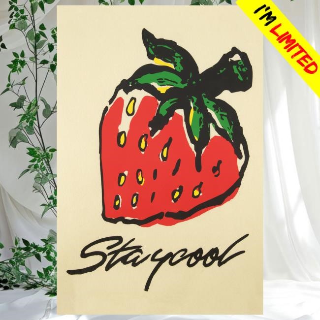 Official Stay Cool Clothing Store Staycool Strawberry Crew neck (Cream) StaycoolNyc
