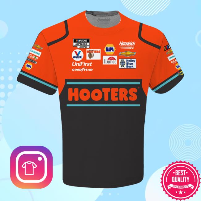 Official Nascar Store Merch Shop hase Elliott Hendrick Motorsports Team Collection Orange/Black Sublimated Uniform Tees