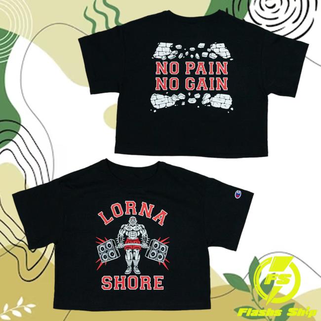 Official Lorna Shore Merch Store Lorna Shore No Pain No Gain Champion Womens Crop Tshirt Lorna Shore Clothing Shop LornaShore