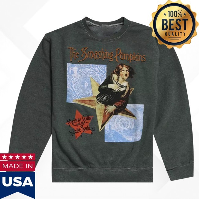 Hottopic The Smashing Pumpkins Mellon Collie And The Infinite Sadness Green Girls Crew Sweatshirt