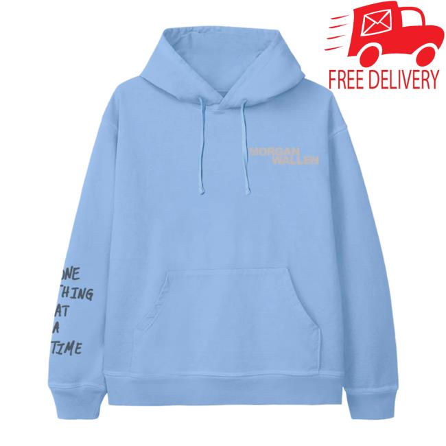 Morgan Wallen Apparel Clothing Store Shop One Thing At A Time Album Cover Blue Hooded Sweatshirt Morganwallen Merch Official Morgan Wallen Apparel Clothing Store Shop One Thing At A Time Album Cover Blue Hoody Morganwallen Merch