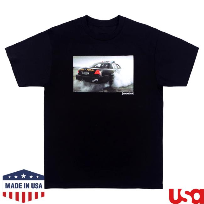 Official Hoonigan Merch Store Shop Cop Burnout Short Sleeve T-Shirt Hoonigan Apparel Clothing