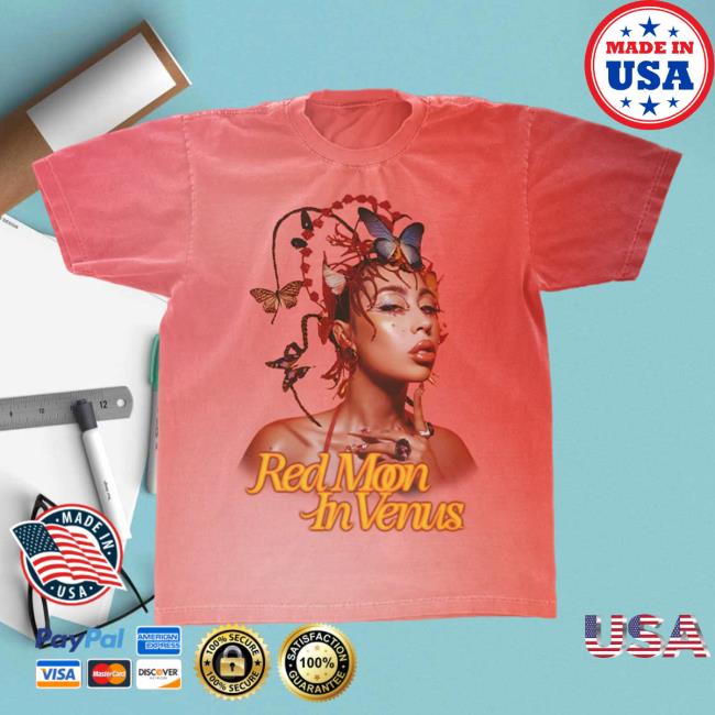 Official Kali Uchis Merch Store Kali Uchis Ombre Red Moon In Venus Anniversary Shirts Kali Uchis Clothing Shop KaliUchis ShopKaliUchis