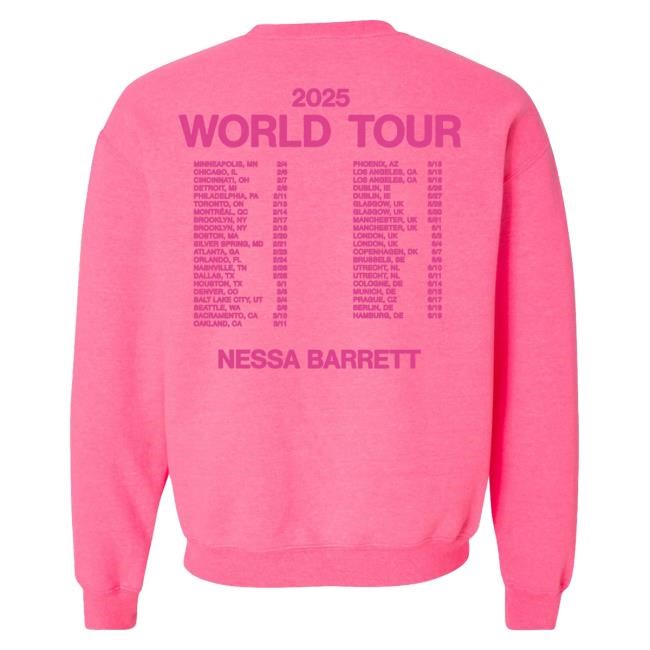 Nessa Barrett Merch Store Bad B*tches 2025 Tour Popover Sweatshirt