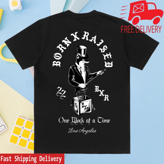 Official Born X Raised Merch Store Shop Snooty Box Tshirt: Black BornxRaised
