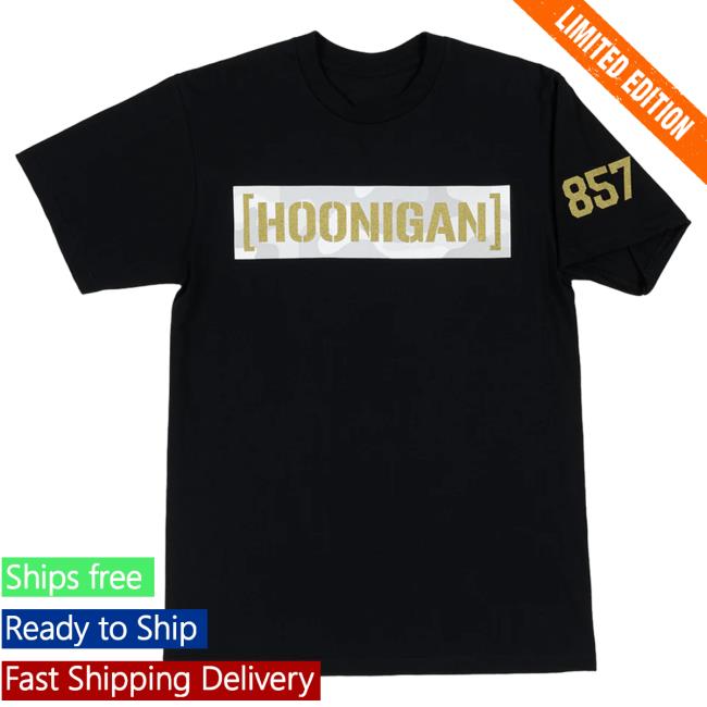 Official Hoonigan Merch Store Shop Lia Block Snow Camo Censor Bar Short Sleeve T-Shirts Black Hoonigan Apparel Clothing