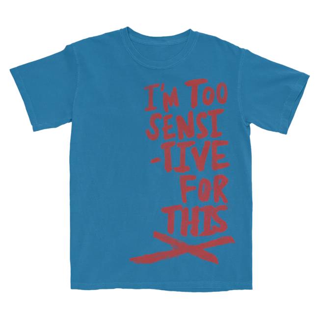 Official Hayley Kiyoko Merch Store Hk I'm Too Sensitive For This X Pullover Hoodie Blue HayleyKiyoko Official Hayley Kiyoko Merch Store Hk I'm Too Sensitive For This X Top Shirt Blue HayleyKiyoko