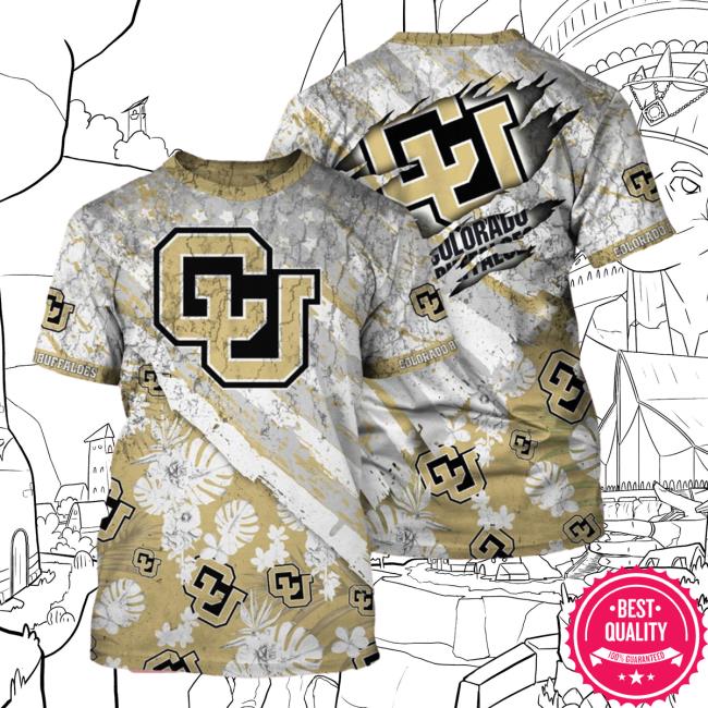 Official Colorado Buffaloes Tropical Flower Style And Flag All Over Printed 3D Sweater