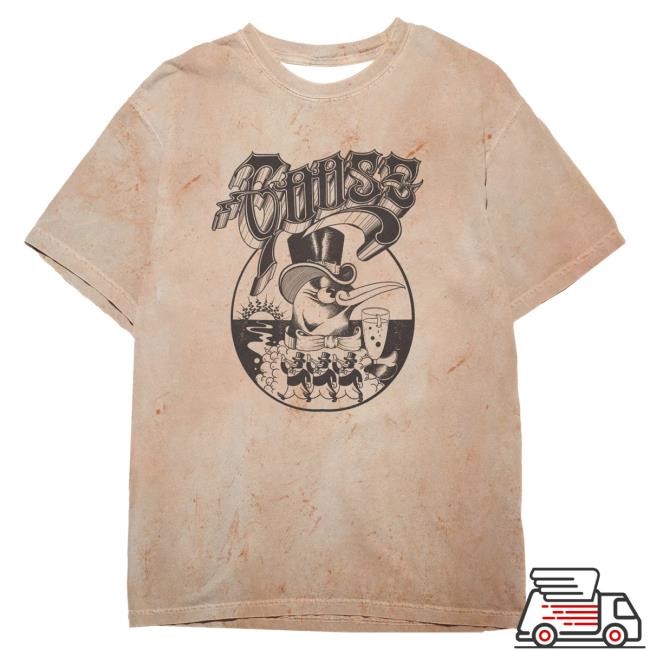 Official Goose The Band Merch Fancy Penguin Colorblast Top Shirt Goosetheband